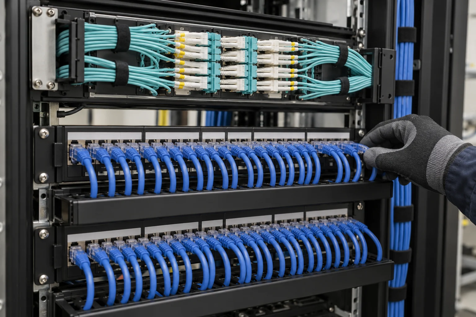 Cableado estructurado: cobre y fibra óptica — imagen referencial